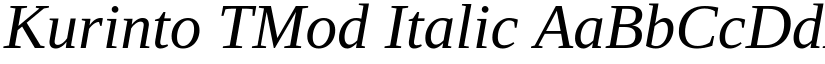 Kurinto TMod Italic font