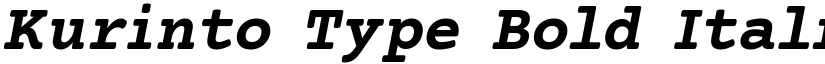 Kurinto Type Bold Italic font