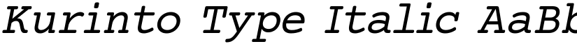 Kurinto Type Italic font
