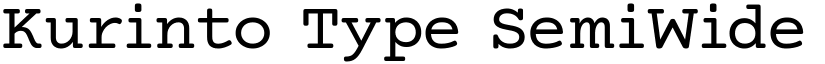 Kurinto Type SemiWide font