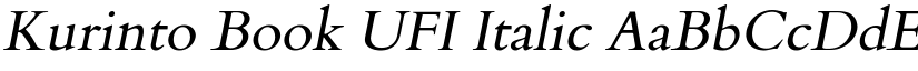 Kurinto Book UFI Italic font