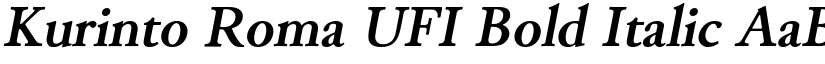 Kurinto Roma UFI Bold Italic font