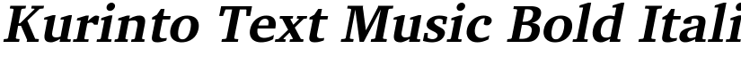 Kurinto Text Music Bold Italic font