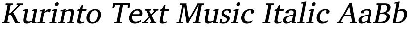 Kurinto Text Music Italic font
