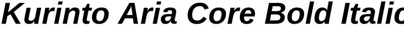 Kurinto Aria Core Bold Italic font