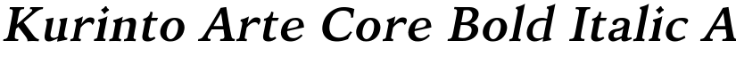 Kurinto Arte Core Bold Italic font