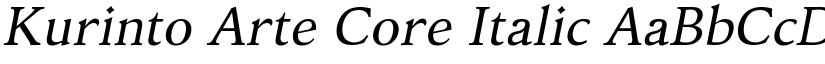 Kurinto Arte Core Italic font