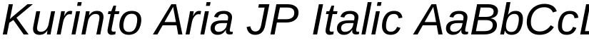 Kurinto Aria JP Italic font