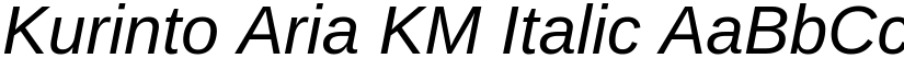 Kurinto Aria KM Italic font
