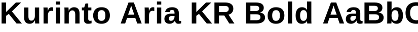 Kurinto Aria KR Bold font