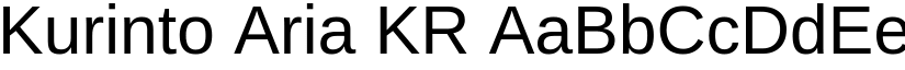 Kurinto Aria KR font