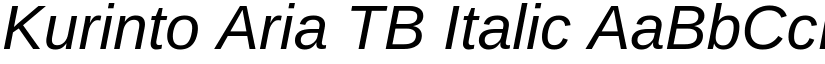 Kurinto Aria TB Italic font