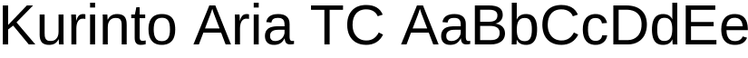 Kurinto Aria TC font