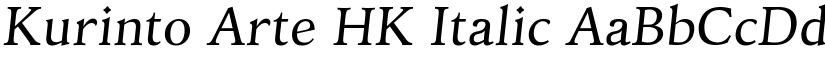 Kurinto Arte HK Italic font