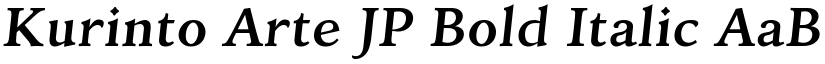 Kurinto Arte JP Bold Italic font