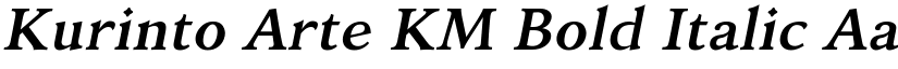 Kurinto Arte KM Bold Italic font