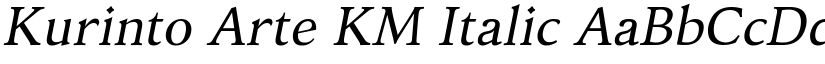 Kurinto Arte KM Italic font