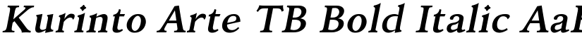 Kurinto Arte TB Bold Italic font