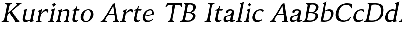 Kurinto Arte TB Italic font