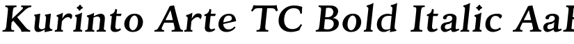 Kurinto Arte TC Bold Italic font