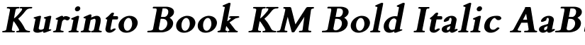 Kurinto Book KM Bold Italic font
