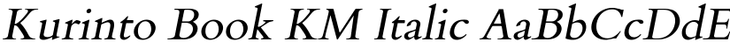 Kurinto Book KM Italic font