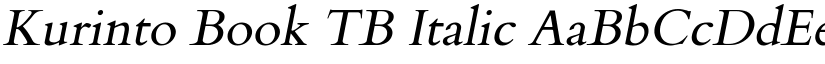 Kurinto Book TB Italic font