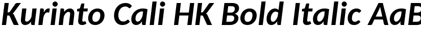 Kurinto Cali HK Bold Italic font