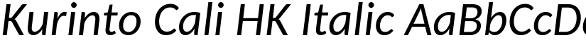 Kurinto Cali HK Italic font