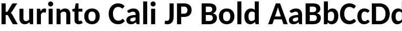 Kurinto Cali JP Bold font