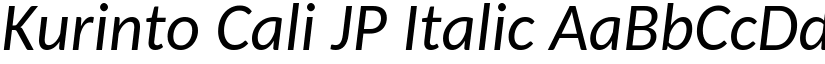 Kurinto Cali JP Italic font