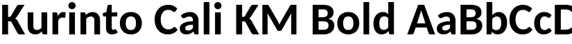 Kurinto Cali KM Bold font