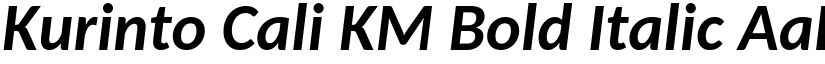 Kurinto Cali KM Bold Italic font