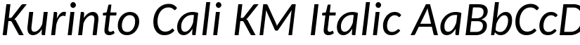 Kurinto Cali KM Italic font