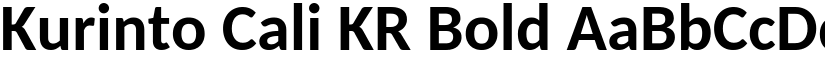 Kurinto Cali KR Bold font