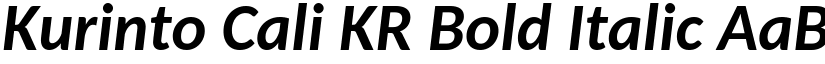 Kurinto Cali KR Bold Italic font