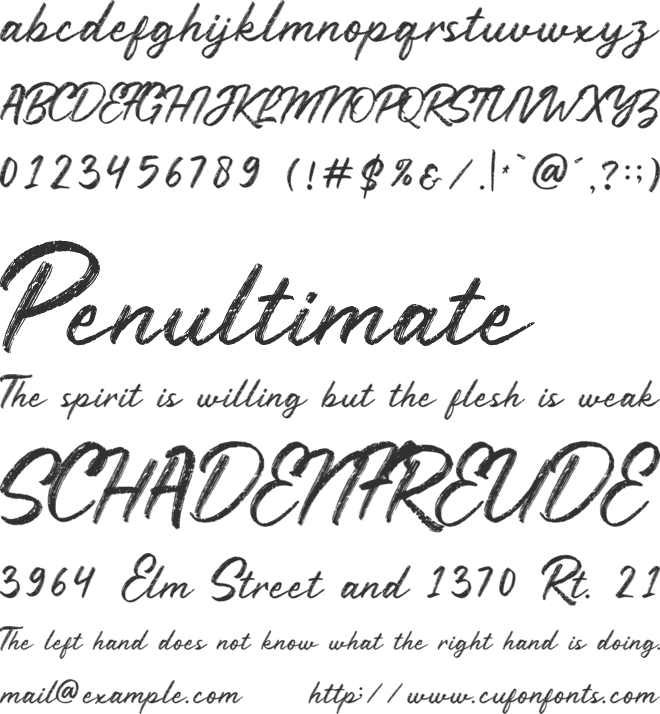 Rustyne font preview