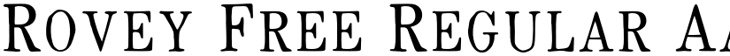 Rovey Free Regular font