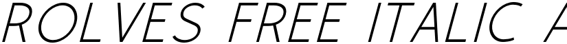 Rolves Free Italic font
