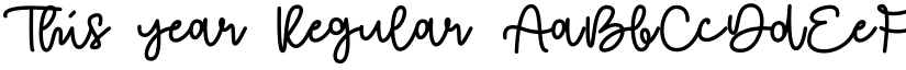 This year Regular font