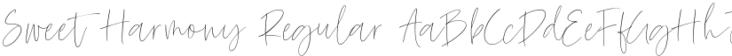 Sweet Harmony Regular font