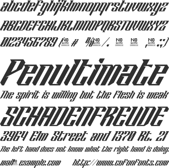 Rockin Pistons font preview