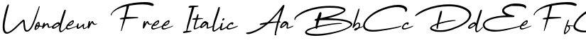 Wondeur Free Italic font