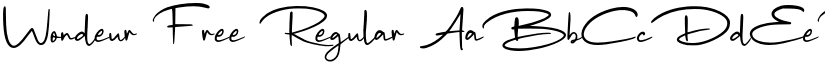 Wondeur Free Regular font
