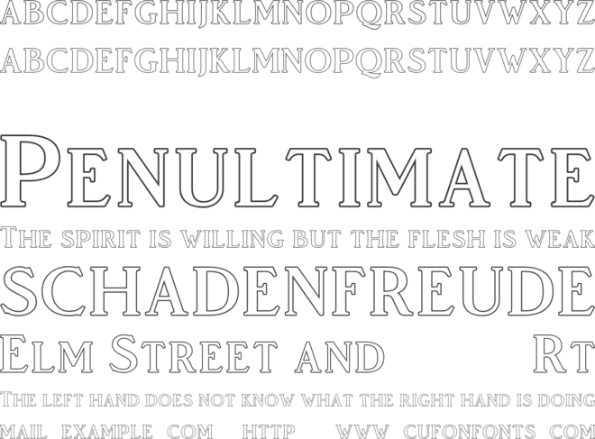 Vendeur font preview