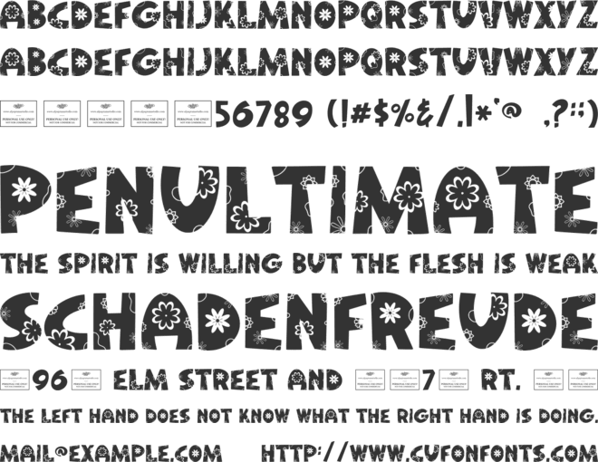 Pure Blossom font preview