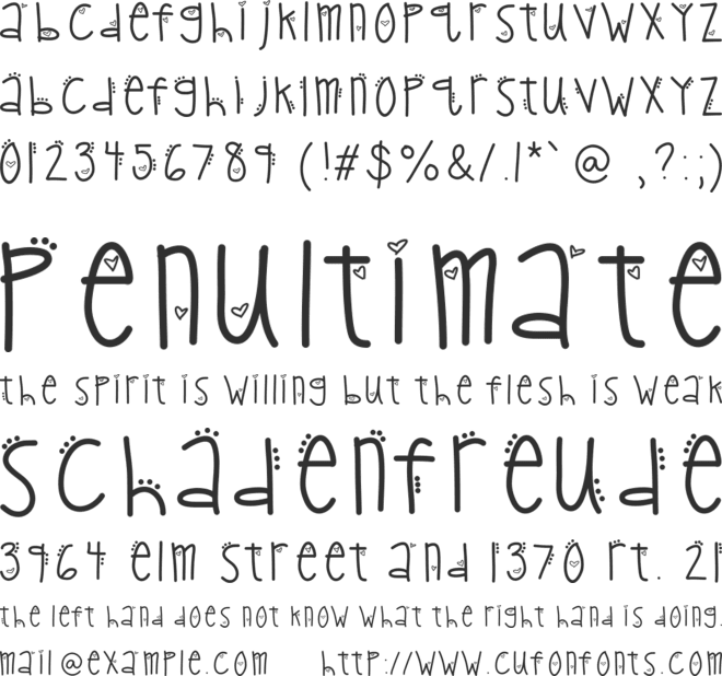 RowdyHigh font preview