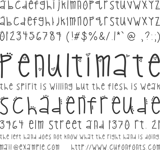 RowdyHigh font preview