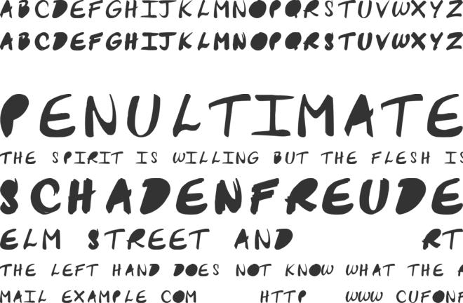 Chuck-Jones-esqe font preview