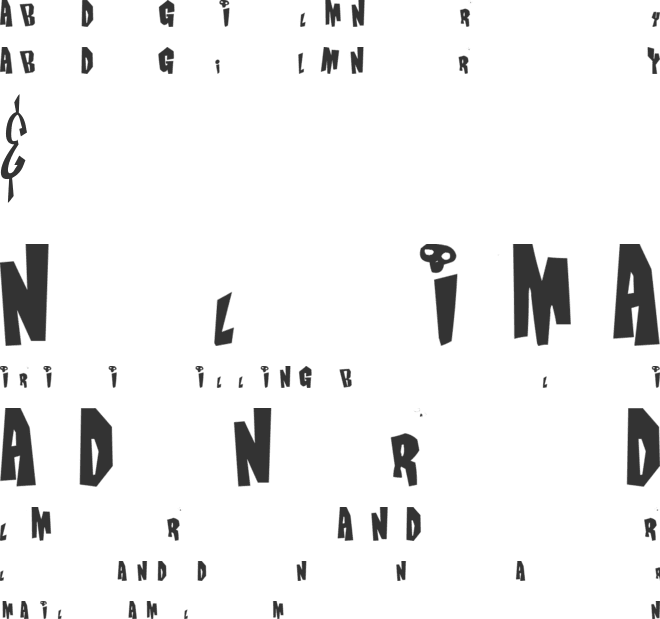 BillynMandy font preview